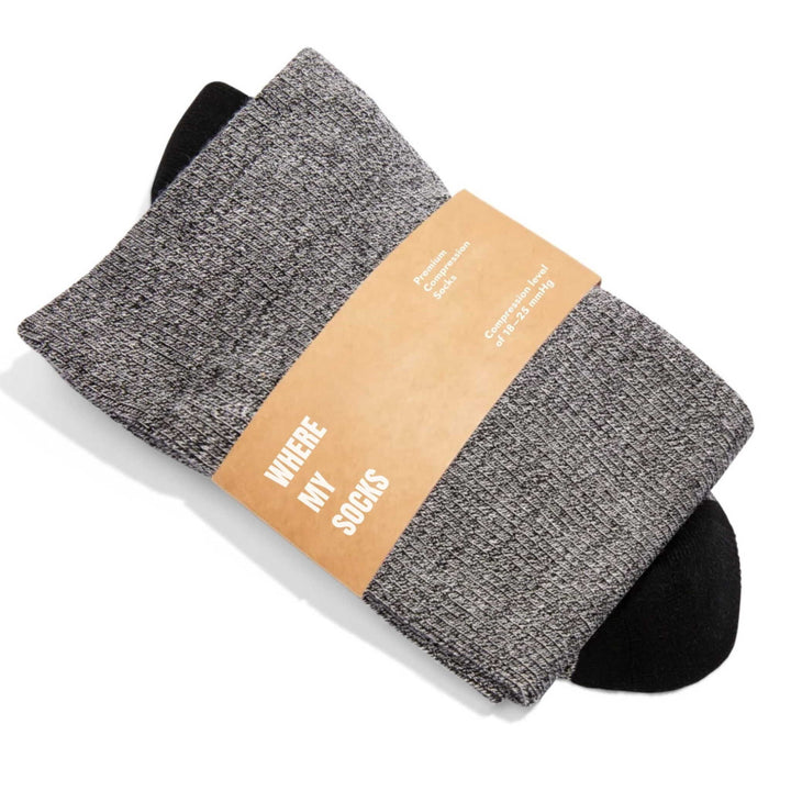 Bamboo Wide Compression Socks - gray