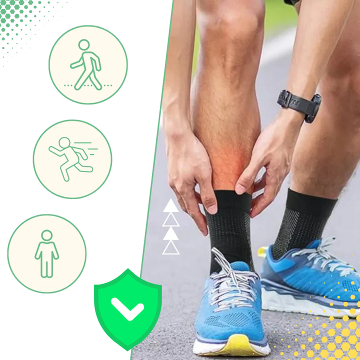 Compression Support Socks with Open-Toe Design and Non-Slip Fit