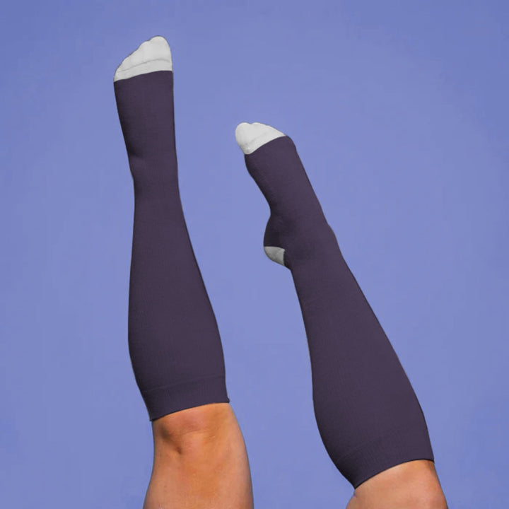 Bamboo Wide Compression Socks - Midnight Blue