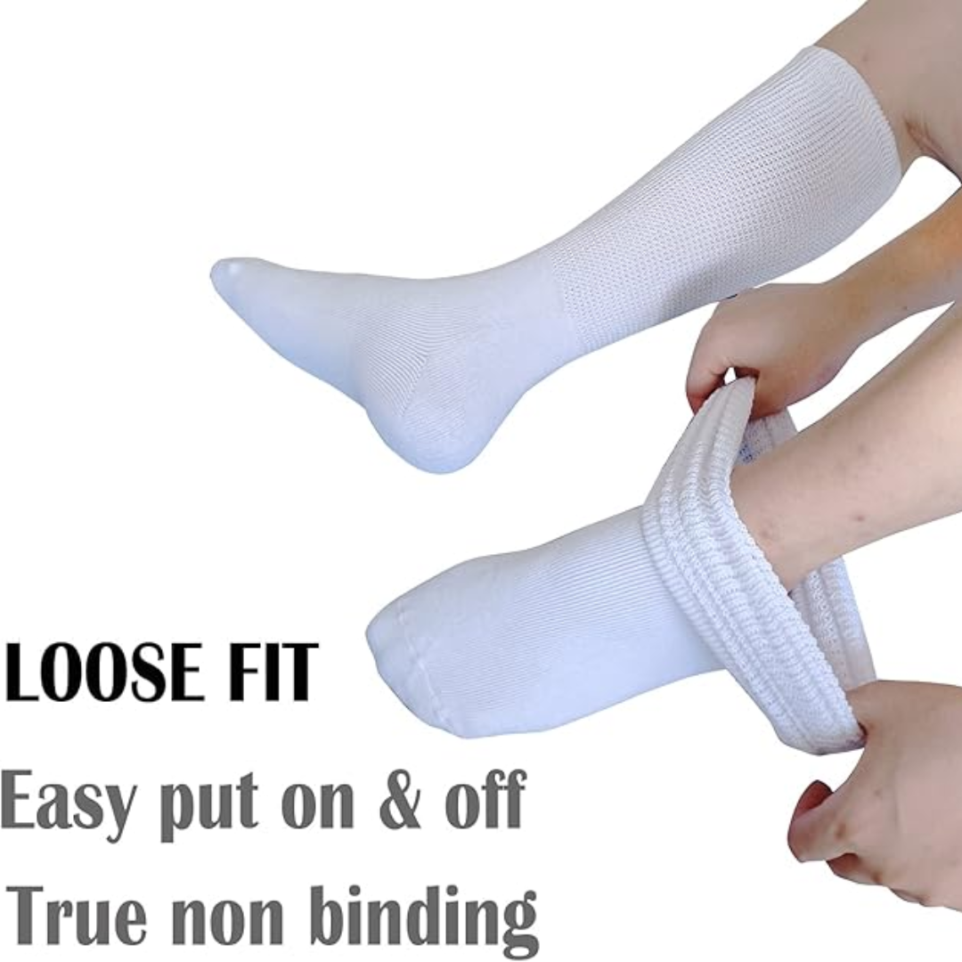 2 Pairs of Comfort Extra Wide Lymphedema &amp; Diabetic Socks - Max