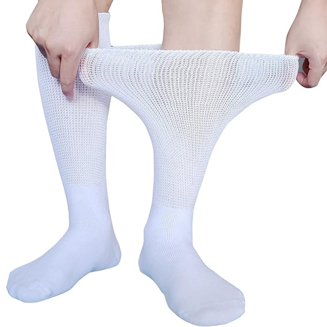 2 Pairs of Comfort Extra Wide Lymphedema &amp; Diabetic Socks - Max