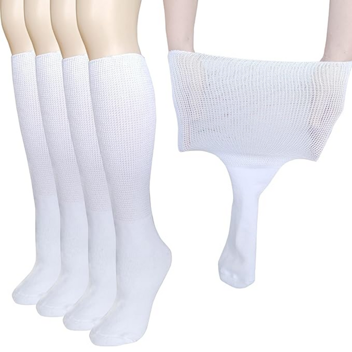 2 Pairs of Comfort Extra Wide Lymphedema &amp; Diabetic Socks - Max