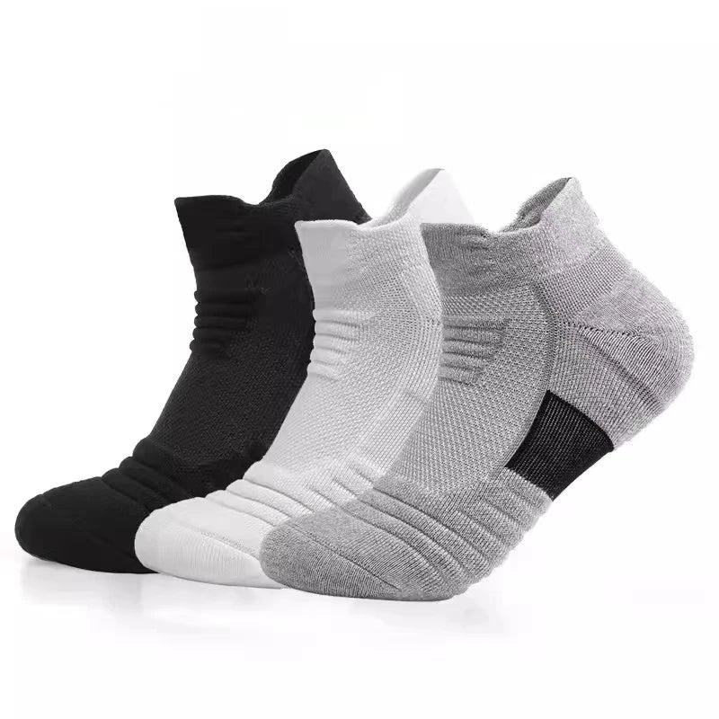 3 Pairs Breathable Mesh Terry Sports Socks - CoolStep