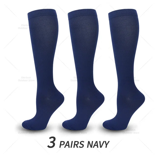 3 Pairs of Knee-High Compression Socks - FitSupport