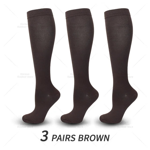 3 Pairs of Knee-High Compression Socks - FitSupport