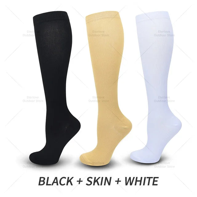 3 Pairs of Knee-High Compression Socks - FitSupport