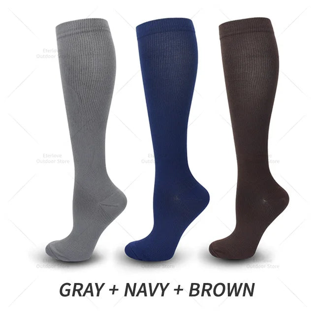 3 Pairs of Knee-High Compression Socks - FitSupport