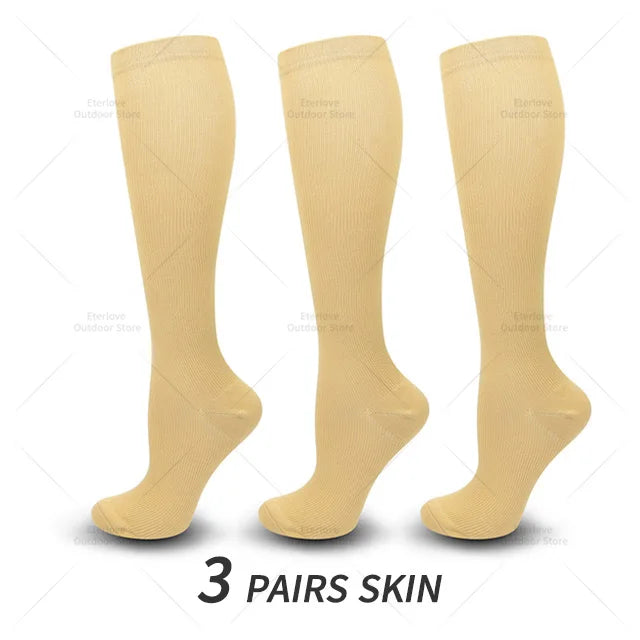 3 Pairs of Knee-High Compression Socks - FitSupport