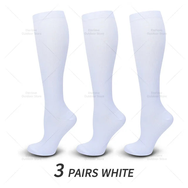 3 Pairs of Knee-High Compression Socks - FitSupport