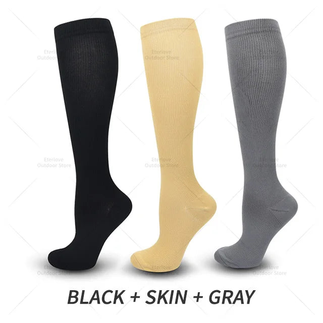 3 Pairs of Knee-High Compression Socks - FitSupport