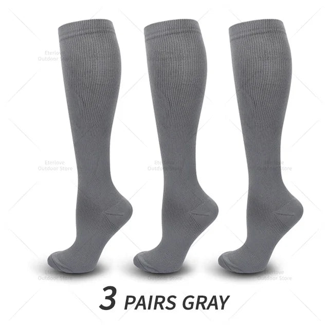 3 Pairs of Knee-High Compression Socks - FitSupport
