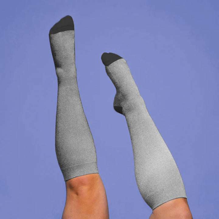 Bamboo Wide Compression Socks - gray