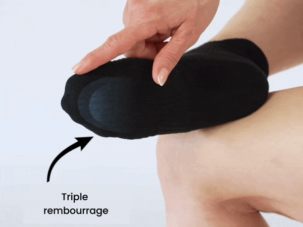 Compression socks with padding for lighter legs &amp; less foot pain