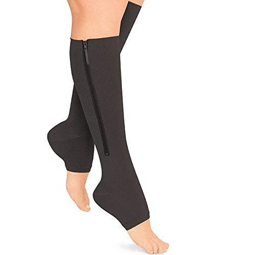 Compression Socks with Zipper for Support and Relief