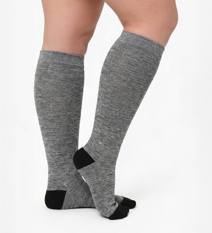 Bamboo Wide Compression Socks - gray