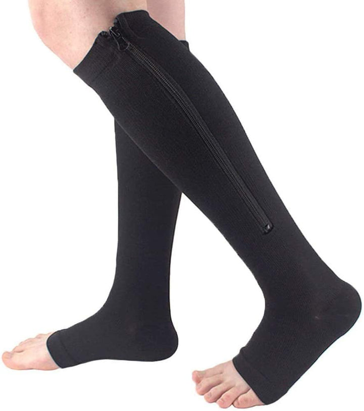 SupportEase – Zippered Compression Stockings for Comfort