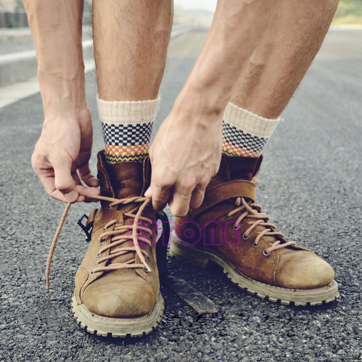 4-piece set of vintage autumn socks- Northern Lights