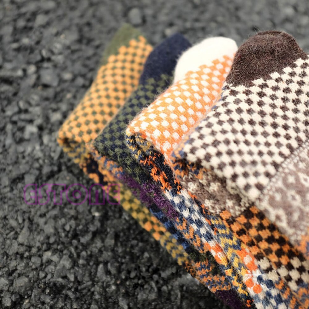 4-piece set of vintage autumn socks- Northern Lights