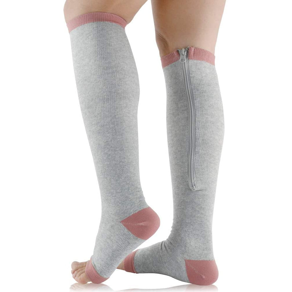 SupportEase – Zippered Compression Stockings for Comfort