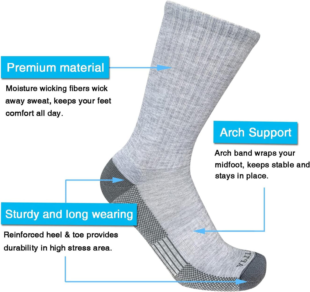 Comfortable Cotton Sports Socks (4 or 6 Pairs) - Lucas