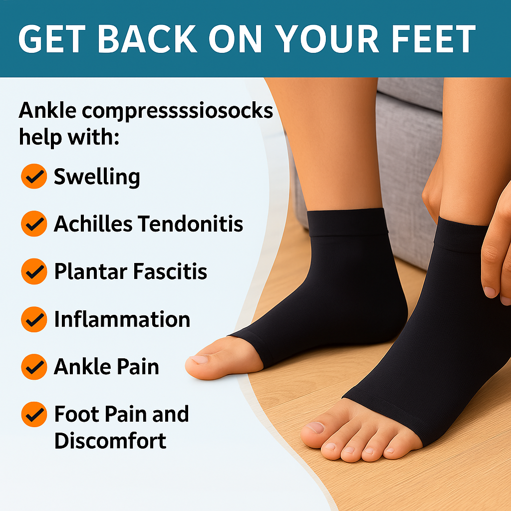 Compression Ankle Socks for Neuropathy - AnkleSupport Pro