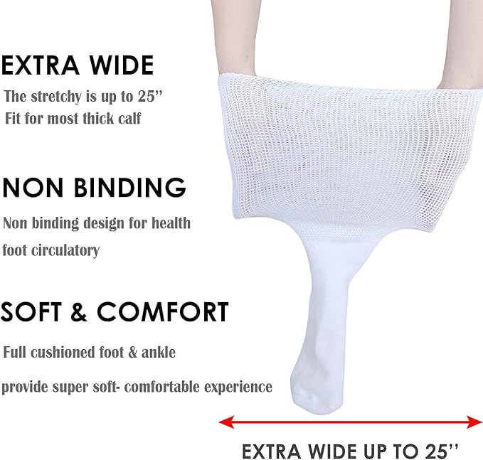 Extra Wide Diabetic &amp; Lymphedema Socks - VitalSox