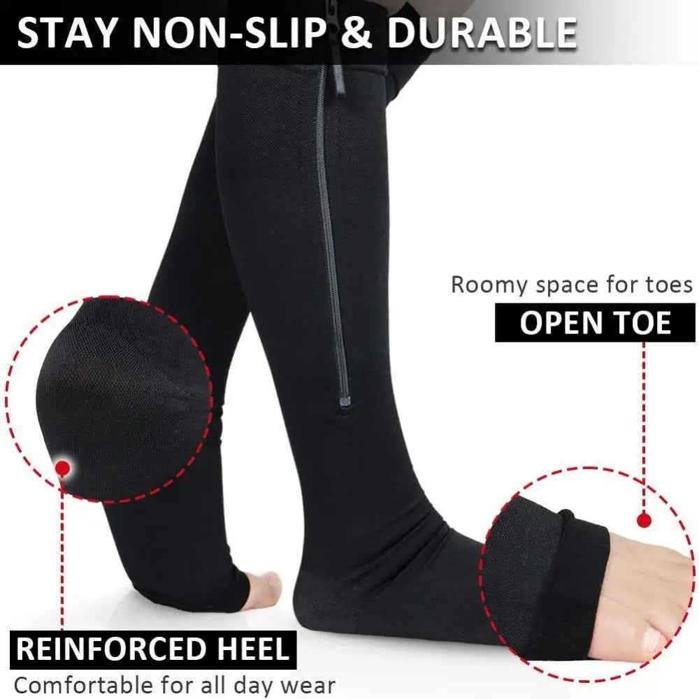 Feet Relief Compression Zip Socks – All-Day Support and Pain Relief