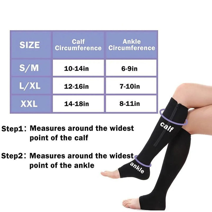 Feet Relief Compression Zip Socks – All-Day Support and Pain Relief