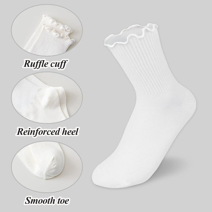 Ruffled Cotton Ankle Socks - Lisa