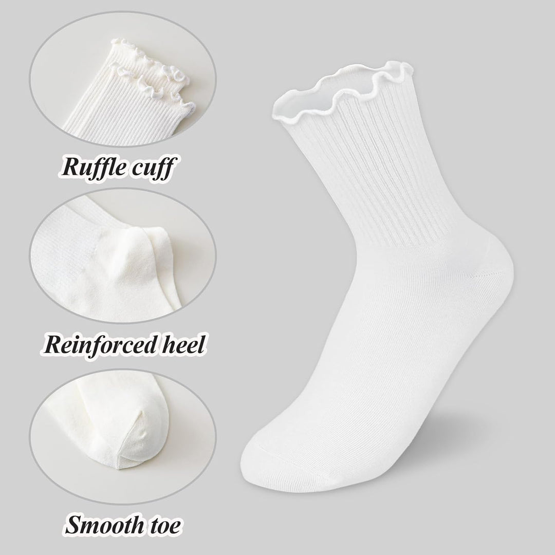 Ruffled Cotton Ankle Socks - Lisa