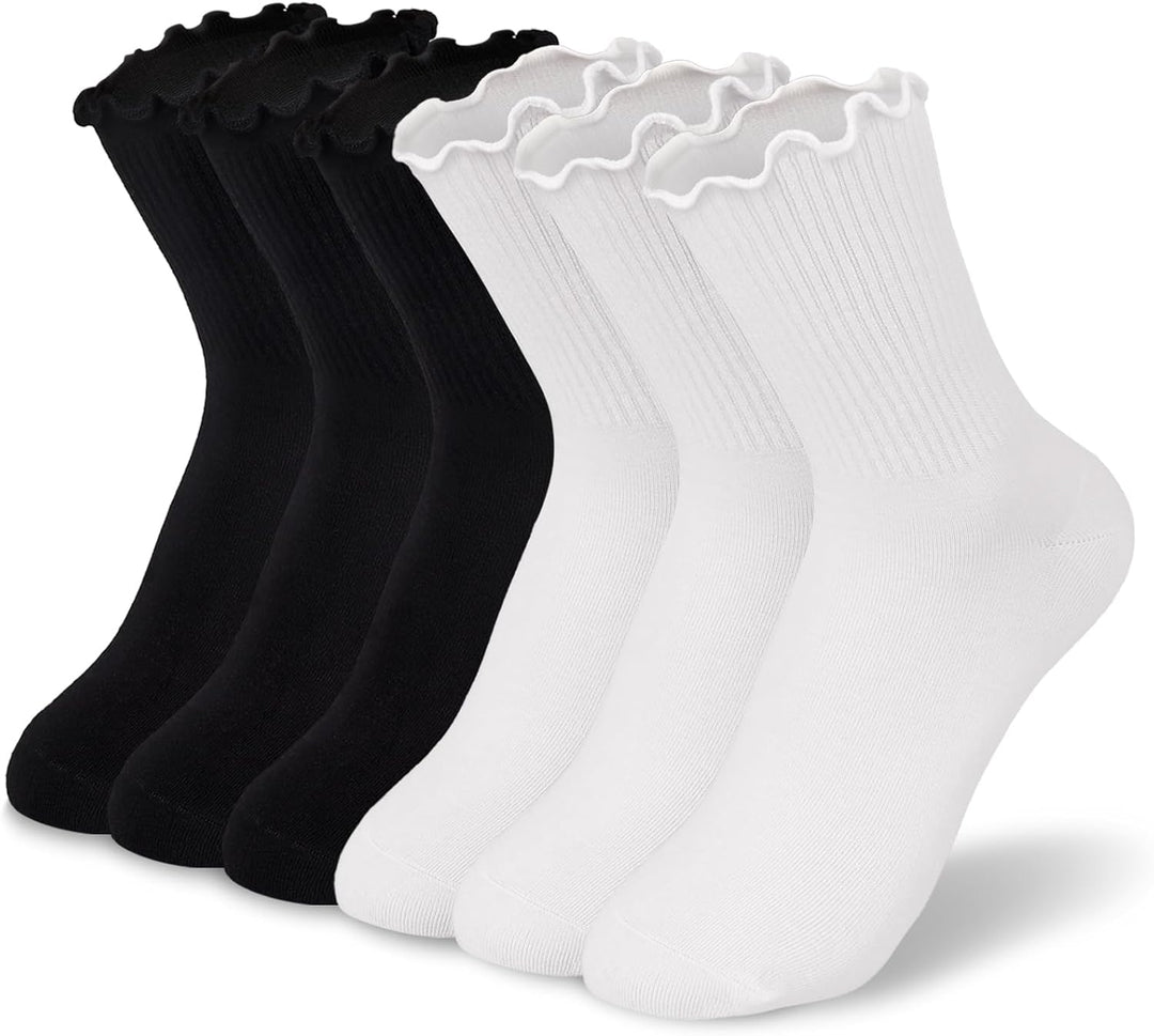 Ruffled Cotton Ankle Socks - Lisa