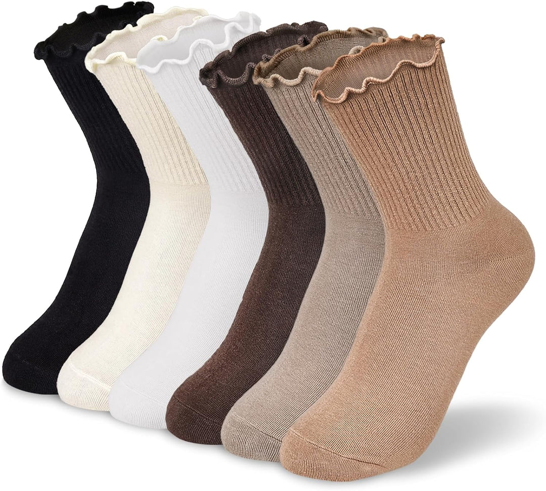 Ruffled Cotton Ankle Socks - Lisa