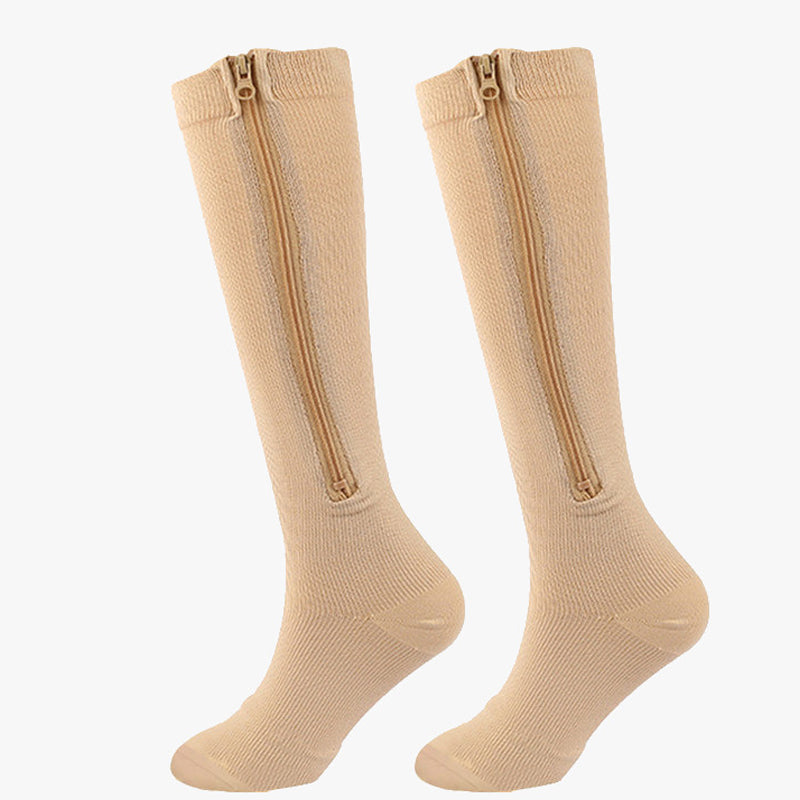 Elastic Compression Socks with Zipper